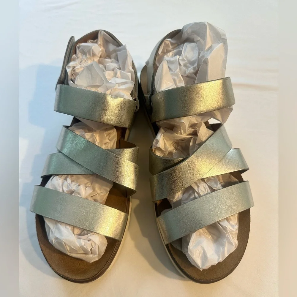 A.N.A. A New Approach Silver Strappy Sandals Lightly Used Size 8